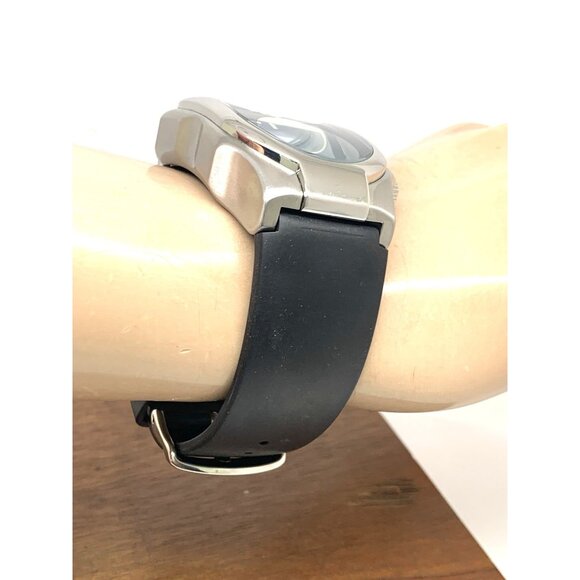 Philip Stein Men's Watch Teslar Quartz Dual Time Chronograph Leather Strap 37mm - Picture 12 of 14